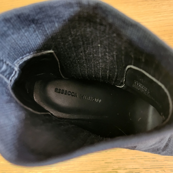 Rebecca Minkoff Dessey Platform Chelsea Boot Black Suede - Picture 7 of 12